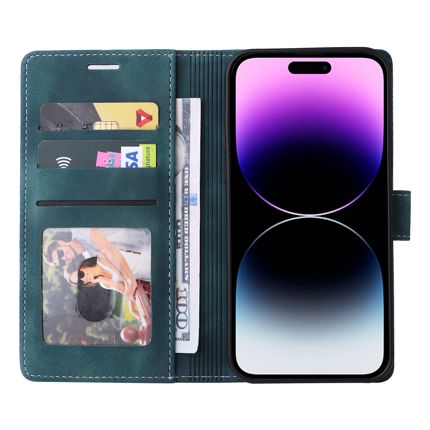 Pro iPhone 14 Pro Max, skládací stojánek, pouzdro na telefon, PU kožená peněženka s dotykovým krytem na mobil Pro iPhone 14 Pro Max, skládací stojánek, pouzdro na telefon, PU kožená peněženka s dotykovým krytem na mobil